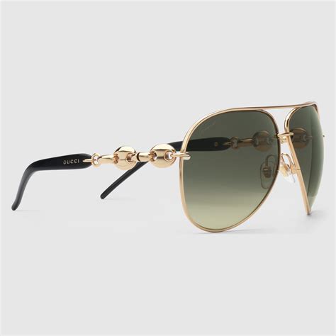 gucci aviator sunglasses gold|gucci aviator sunglasses for women.